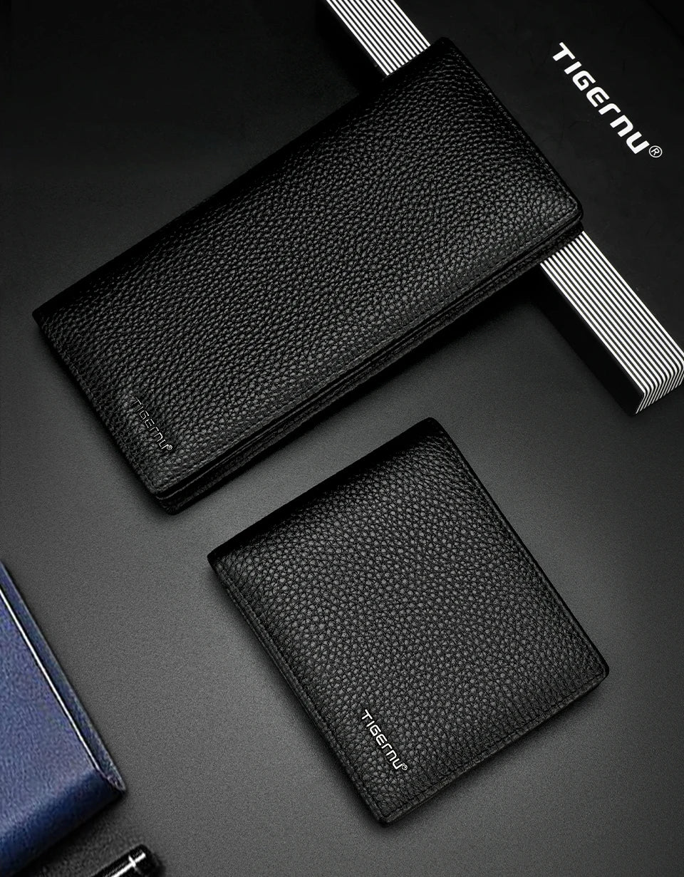 Tigernu 100% Genuine Leather Men Wallet Designer Men's Purse Card Wallet For Men Small Money Bag High Quality Luxury Male Wallet