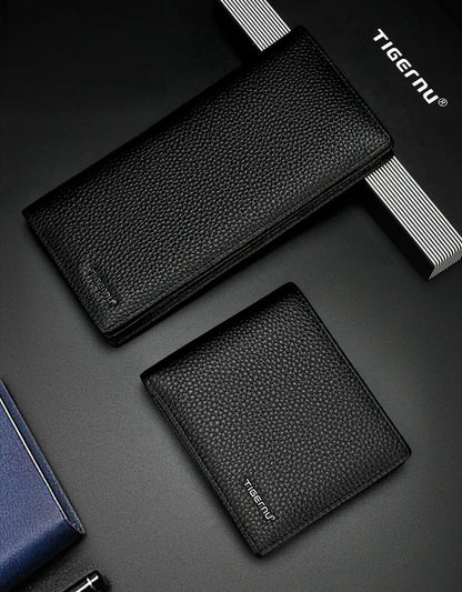 Tigernu 100% Genuine Leather Men Wallet Designer Men's Purse Card Wallet For Men Small Money Bag High Quality Luxury Male Wallet