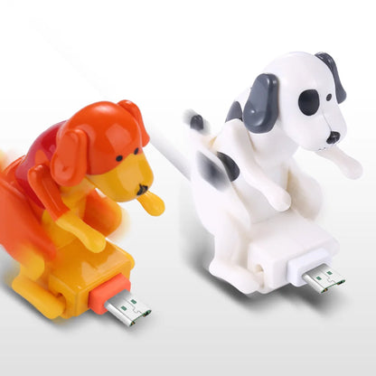 Cable de carga rápida con forma de perro jorobado para teléfonos Apple y Android, cargador portátil para smartphones, juguetes de descompresión.