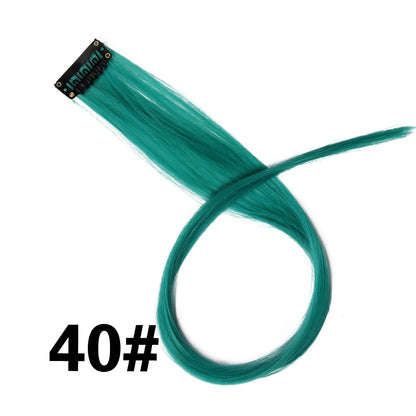 Extensiones de cabello Alileader con clip, 57 colores, ombré, liso, postizos con clip, piezas de cabello Faber de alta temperatura