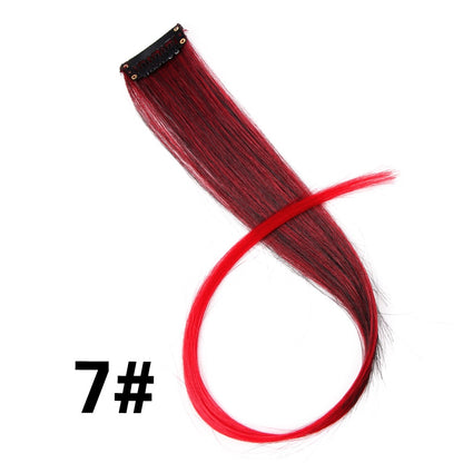 Extensiones de cabello Alileader con clip, 57 colores, ombré, liso, postizos con clip, piezas de cabello Faber de alta temperatura
