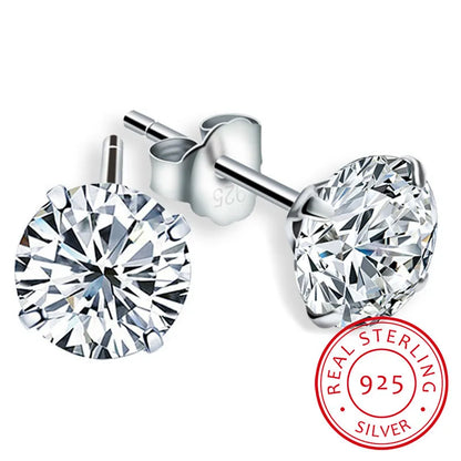 Pendientes LEKANI de plata de ley 925 auténtica con cristales para mujer, joyería fina para boda, regalo