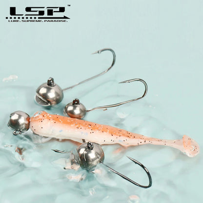 LSP Tungsten jig head Fishing Hook 1g 1.5g 2g 2.5g 3g 3.5g 5.3g 7g 10g 14g Barbed Fishhook Fishing Tackle Accessories Kit Pesca