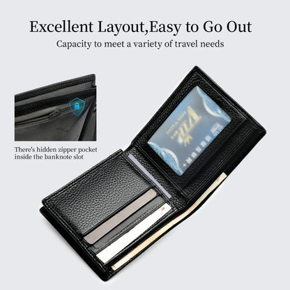 Tigernu 100% Genuine Leather Men Wallet Designer Men's Purse Card Wallet For Men Small Money Bag High Quality Luxury Male Wallet