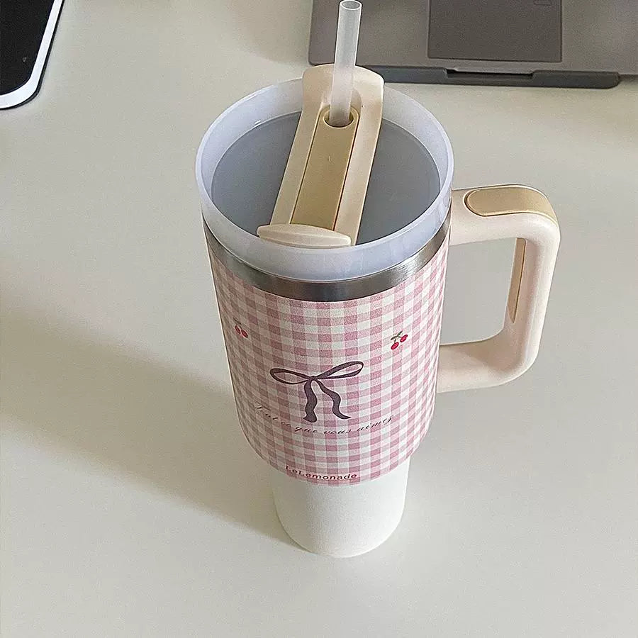 304 Stainless Steel Straw Handle Insulation Large Ice Cup