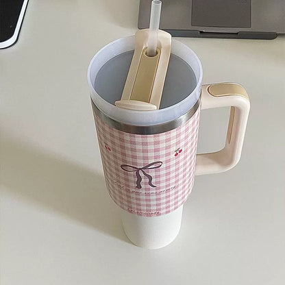 304 Stainless Steel Straw Handle Insulation Large Ice Cup