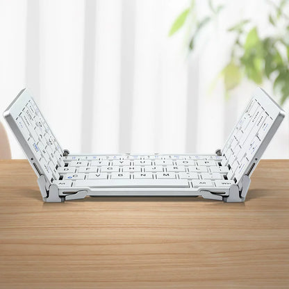 [Venta directa oficial] Bow Hangshi - Teléfono móvil con tres teclados Bluetooth plegables para Android, Apple, iPad, Xiaomi, tableta, PC universal para Huawei, nuevo teclado inalámbrico mini portátil