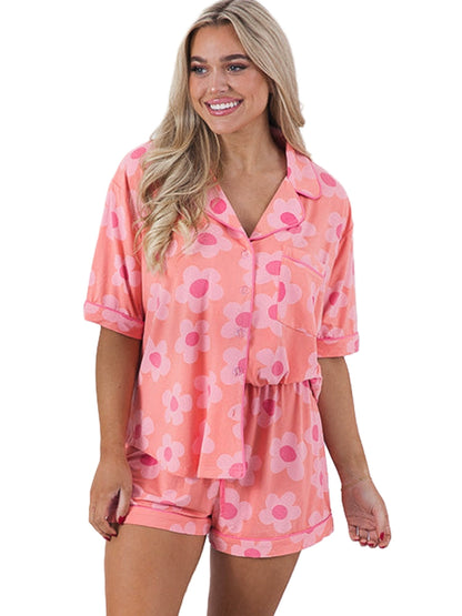 Conjunto de pijama informal para mujer con teñido anudado