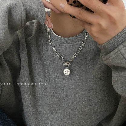 Niche Women's Long Sweatshirt Clavicle Chain Accessories