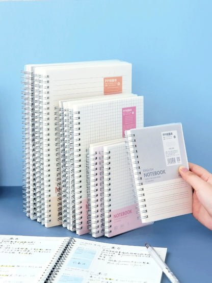 Cuaderno Yunmuzahuo B5 con espiral gruesa, cuadrícula horizontal, preguntas incorrectas de Cornell, cuaderno minimalista artístico para estudiantes universitarios.