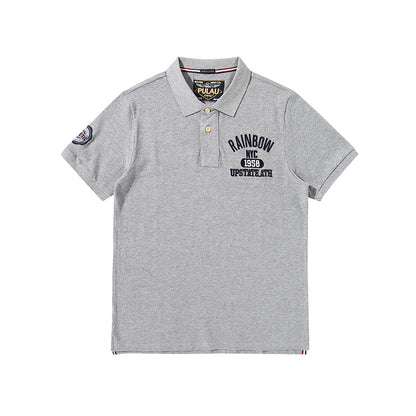 Island Summer American Style Short-Sleeved Polo Shirt Lapel T-shirt