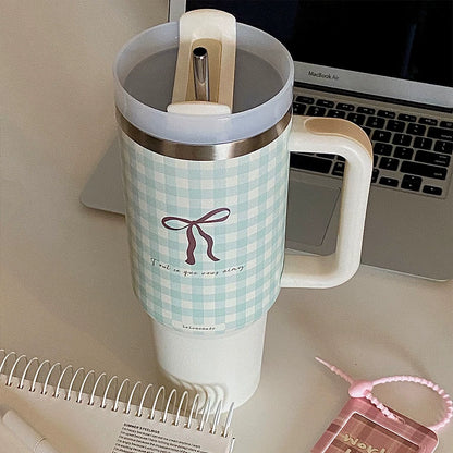 304 Stainless Steel Straw Handle Insulation Large Ice Cup