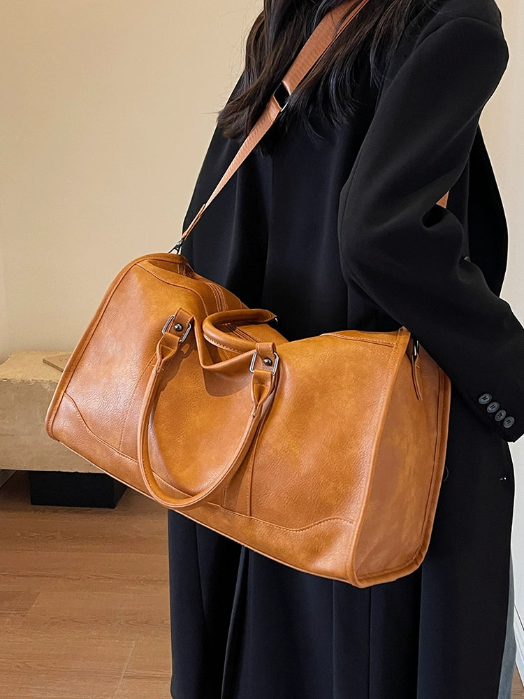 Bolso bandolera retro para viaje de negocios, con textura femenina, para llevar en la mano