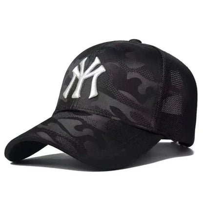 Gorra de béisbol unisex con bordado de letras, transpirable, para primavera y otoño, ajustable, informal, para exteriores, con protección solar