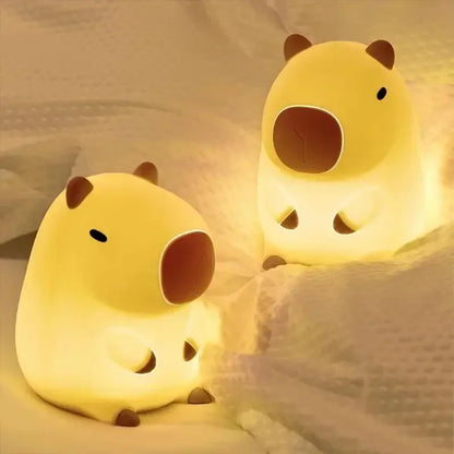Soft Silicone Night Light - USB Rechargeable Touch Control 3-Level Dimmable Bedside Lamp for Nursery, Kids, Babies & Gift Decor