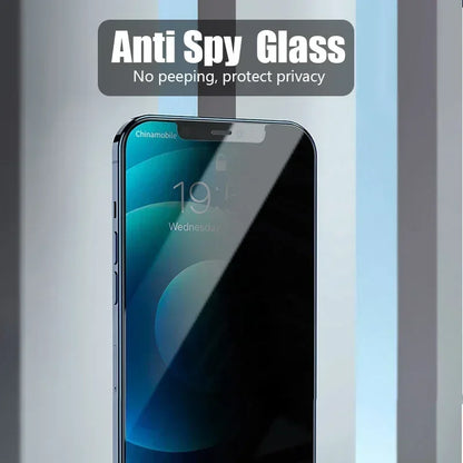 1-2 protectores de pantalla de privacidad para iPhone 15, 14, 13, 12, 11, 16 Pro Max, Mini, 7, 8 Plus, vidrio antiespía para iPhone SE 2020, 2022, X, XS, XR