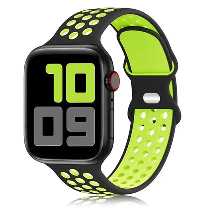 Correa deportiva para Apple Watch de 44 mm, 45 mm, Ultra 2, 49 mm, 40 mm, 41 mm, 42 mm, 45 mm, pulsera de silicona para iWatch Series 9, 8, SE, 7 y 3.