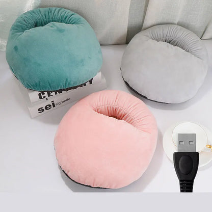 Calentador de pies eléctrico USB de 5 V/2 A para debajo del escritorio, almohadilla térmica de felpa para calentar las piernas en invierno.