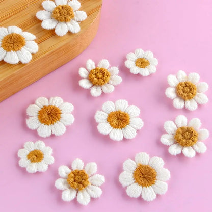 10Pcs White Daisy Flower Patches for Clothes Daisy Flower Patch Repair