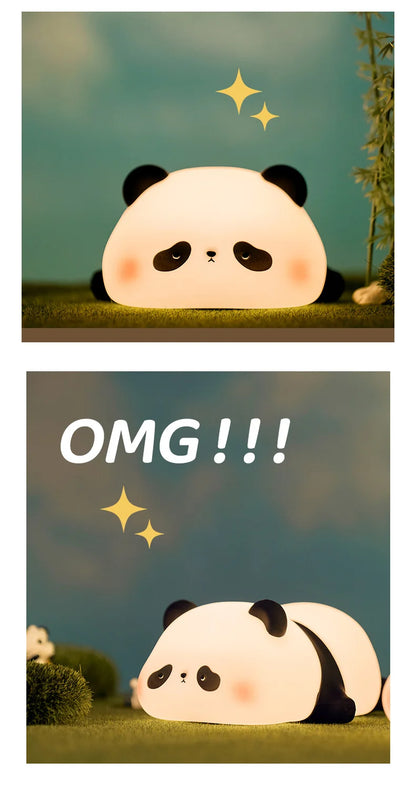 Cute Animal-shape Silicone Night Light Rechargeable Bedside Patting Nightlights For Child Holiday Gift Bedroom Decor Lighting