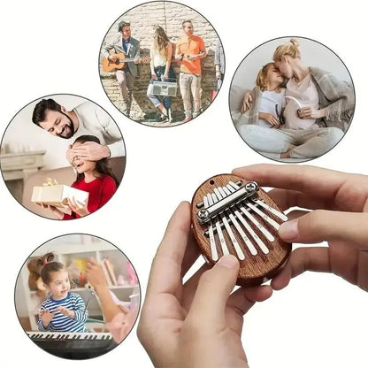 Mini Kalimba de madera de 8 teclas, de alta calidad, exquisito piano de pulgar, marimba musical, buen accesorio colgante, regalo