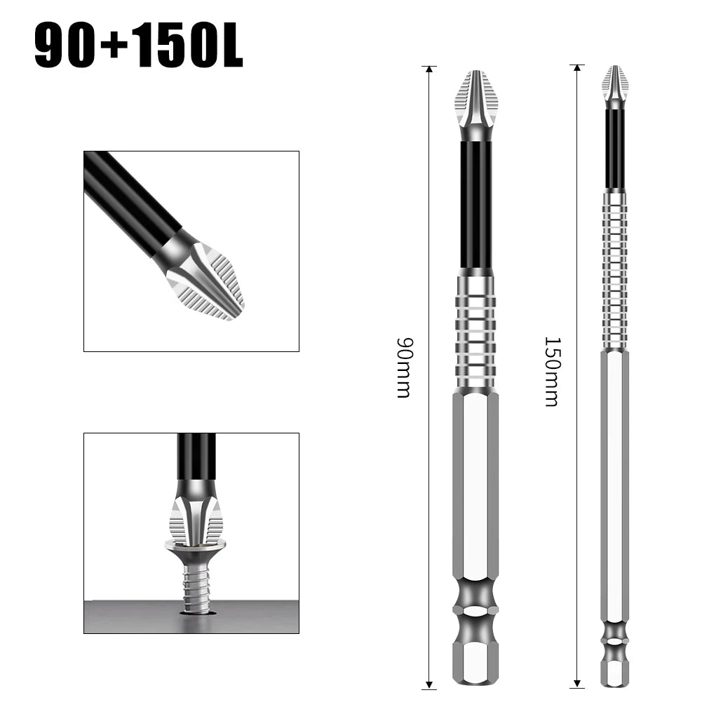 K5 Non-slip High Hardness Bit S2 Strong Magnetic 5A Black Non-slip Cross Head Electric Drill Electric Screwdriver Bit