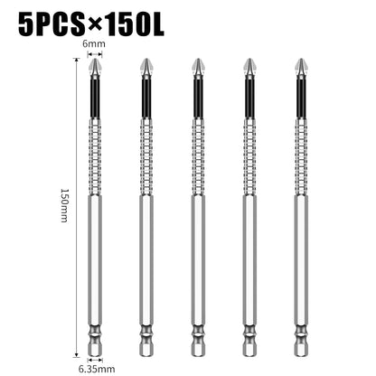 K5 Non-slip High Hardness Bit S2 Strong Magnetic 5A Black Non-slip Cross Head Electric Drill Electric Screwdriver Bit