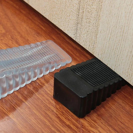 Tope de puerta de silicona con cuña de seguridad, reutilizable, amortiguador, para el hogar y la oficina, anti-pliegues, anticolisión.