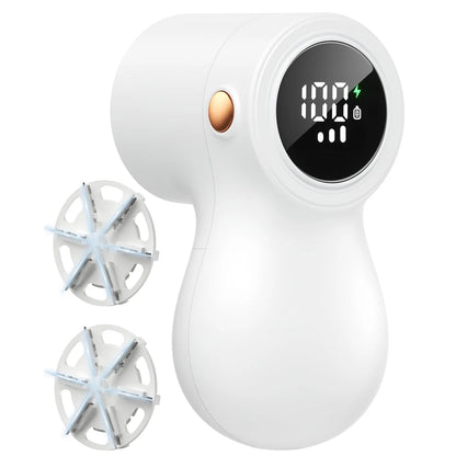 Quitapelusas coldSky para ropa con 2 cuchillas reemplazables, afeitadora de telas recargable, afeitadora eléctrica de 3 velocidades para suéteres