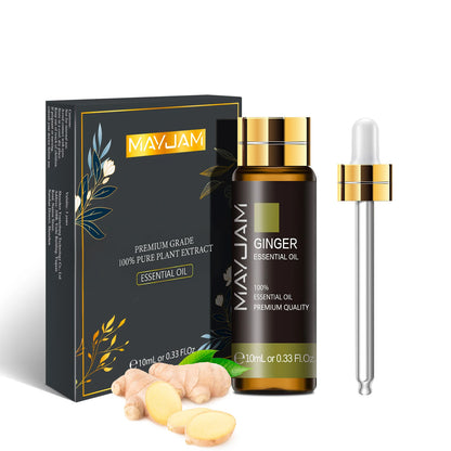 Aceite esencial difusor de aroma de lavanda, rosa, eucalipto, jazmín, vainilla, menta, sándalo, árbol de té y naranja, 10 ml.