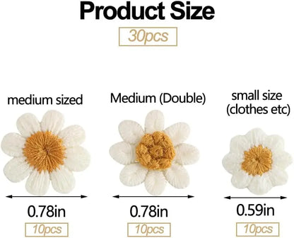 10Pcs White Daisy Flower Patches for Clothes Daisy Flower Patch Repair