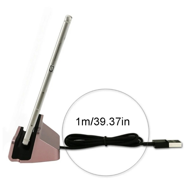 Estación de carga rápida tipo C, cargador de escritorio USB C 3.1 con cable para el teléfono inteligente Huawei P9 Plus.