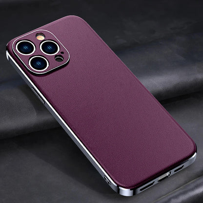 LANGSIDI New Arrival Luxury Leather phone Case for iphone 15 pro max 14 15 pro lens protection shockproof fashion back covers