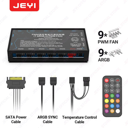 JEYI 120mm PC ARGB Cooling Fan AURA SYNC RGB Computer Fans Ultra Silent Heatsink Ventilador with 4PIN PWM and 5V 3PIN ARGB Port