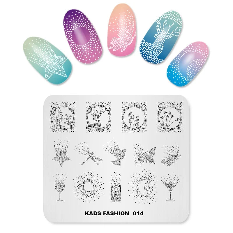 Nail Stamping Plates Sun Moon Stars Pattern Design Nail Art Image Template Stainless Steel Printing Plate for DIY Nails