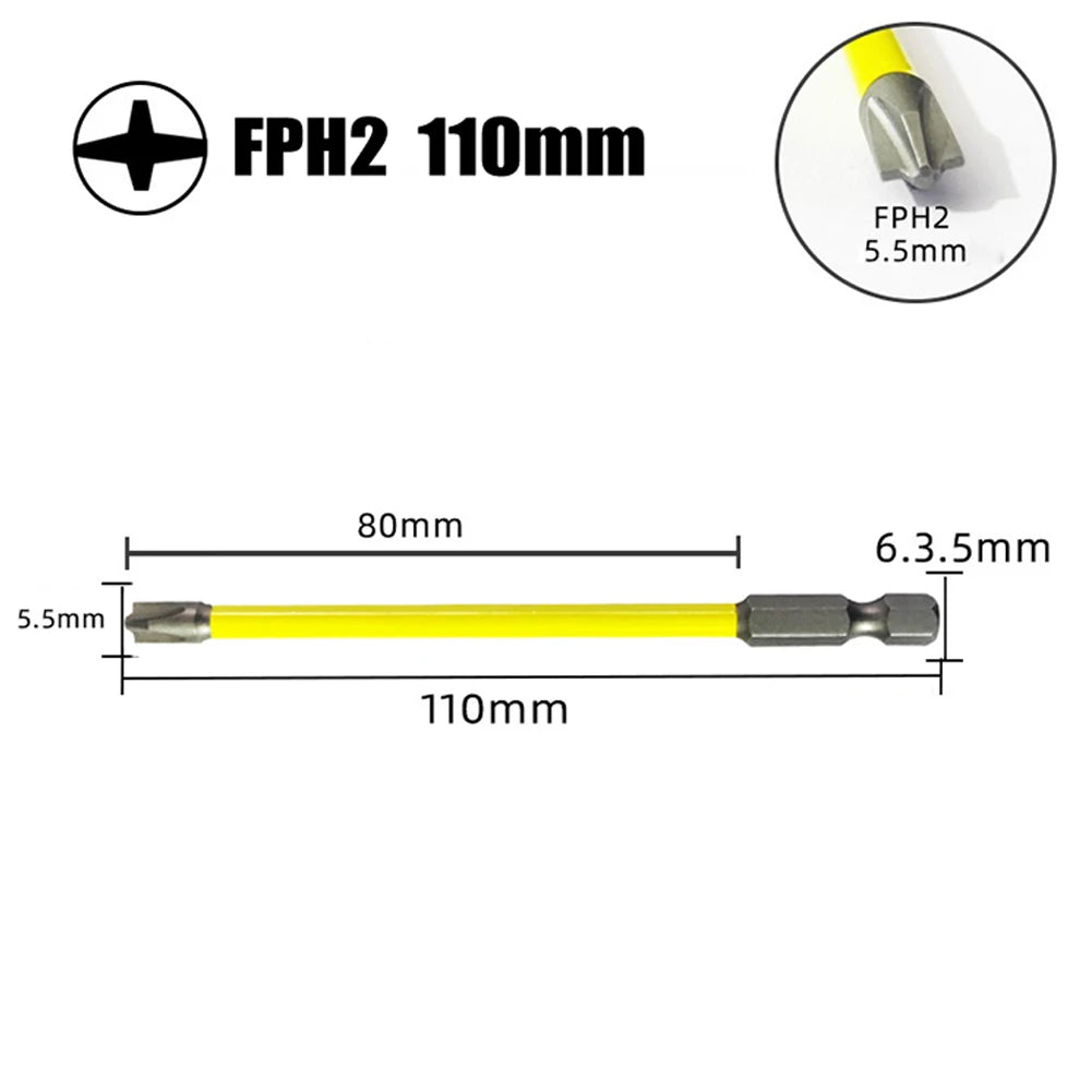 SenNan 65mm 110mm Magnetic Special Slotted Cross Screwdriver Bit For Electrician FPH2 For Socket Switch Hand Tools