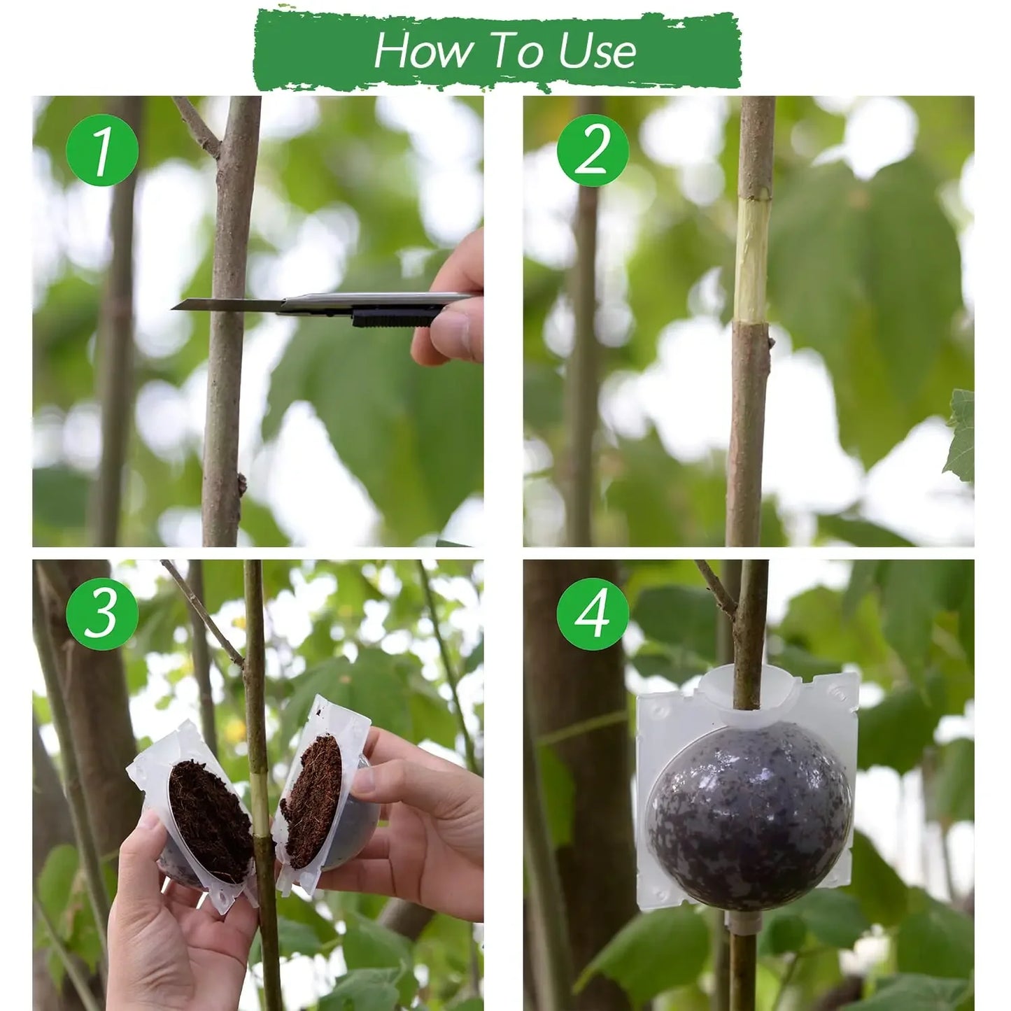 Plant Rooting Ball High Pressure Graft Breeding Case Nursery Box Propagation Plant Root Pot Garden Accessories