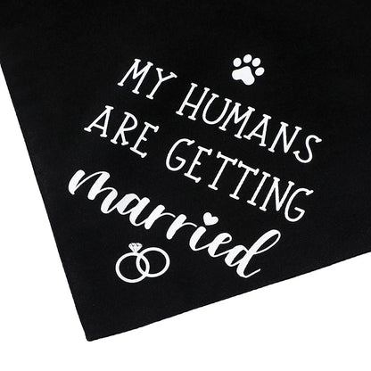 Fashion Dog Wedding Triangle Bandanas Letter Pattern Pet Triangle Scarf Adjustable Soft Bib for Medium Large Dog Pet Accessories