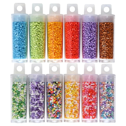 1200 cuentas de vidrio japonesas de 2 mm, uniformes, para hacer joyas, pulseras, collares, pequeñas cuentas artesanales.