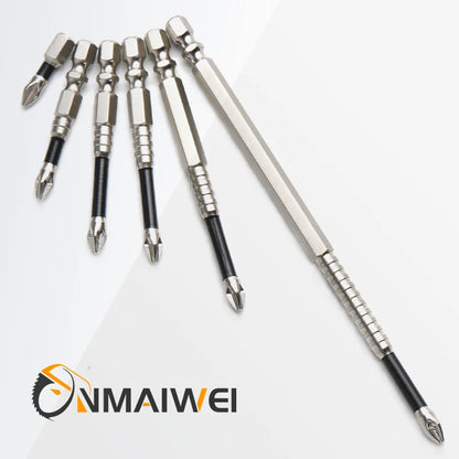K5 Anti-Slip and Shock-Proof Bits Screwdriver Bits High Hardness Strong Magnetic 25/50/65/70/90/150mm Ph2 Screwdriver Set