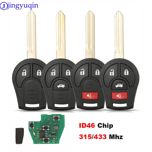 jingyuqin 315/433MHZ Remote Key For Nissan Sylphy Cube Juke Rogue Micra Qashqai Altima Maxima Sentra Versa Transmiter CWTWB1U751