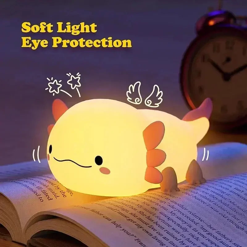 Soft Silicone Night Light - USB Rechargeable Touch Control 3-Level Dimmable Bedside Lamp for Nursery, Kids, Babies & Gift Decor