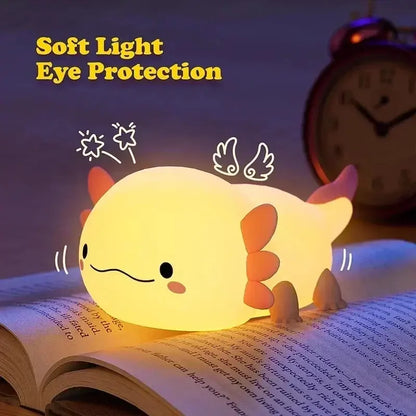 Soft Silicone Night Light - USB Rechargeable Touch Control 3-Level Dimmable Bedside Lamp for Nursery, Kids, Babies & Gift Decor