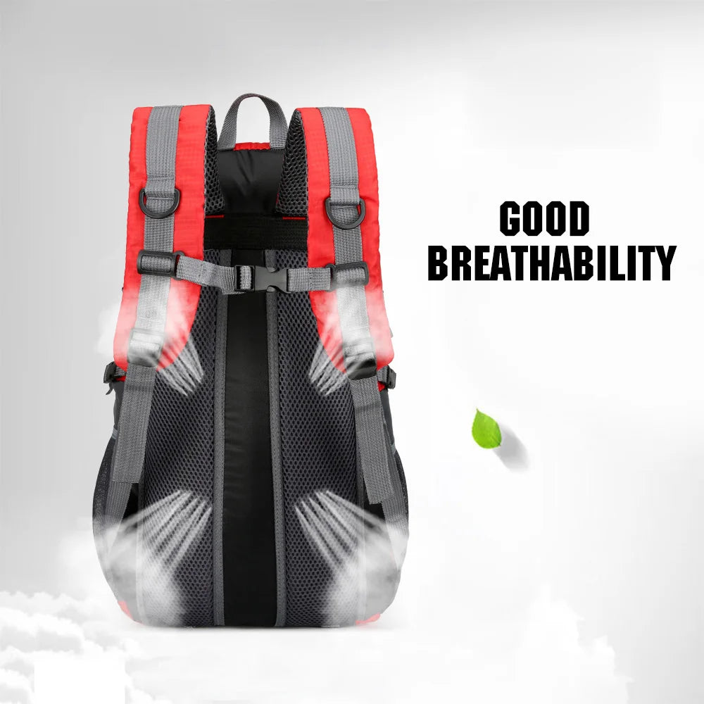 Mochila de senderismo de 40 l, impermeable, ligera, para exteriores, senderismo, trekking, mochila de viaje para hombres y mujeres, mochila de montañismo.