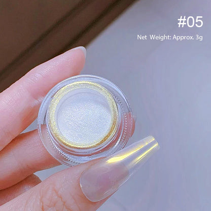 1 Box Cherry Pink Chrome Pearl Nail Powder Gradient Mirror Effect Nail Art Glitter Auroras Rubbing Dust Nail Art Manicure Decor