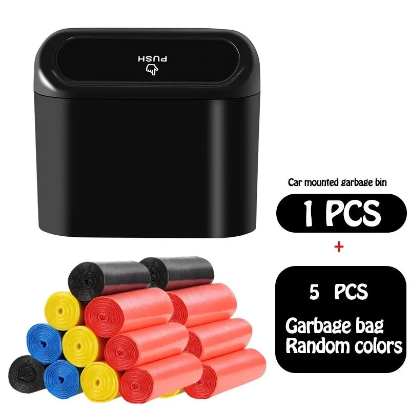 Organizador universal para coche, cubo de basura colgante, caja de almacenamiento para basura, ABS, cuadrado, 6 unidades