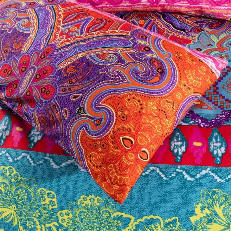 Juegos de fundas nórdicas de estilo bohemio para cama individual, individual, queen y king.