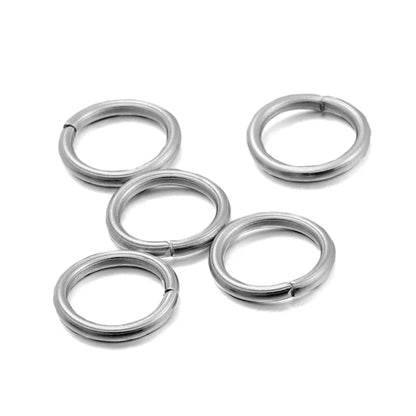 30-200 piezas de 3-25 mm de acero inoxidable con anillos partidos abiertos y bucles individuales para hacer joyas y accesorios.