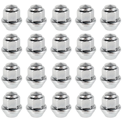 20Pcs Wheel Nuts for Ford Wheels M12 x 1.5 19mm Hex Wheel Nuts Replacement 1678260 60 Degree Taper Carbon Steel Plated Nuts