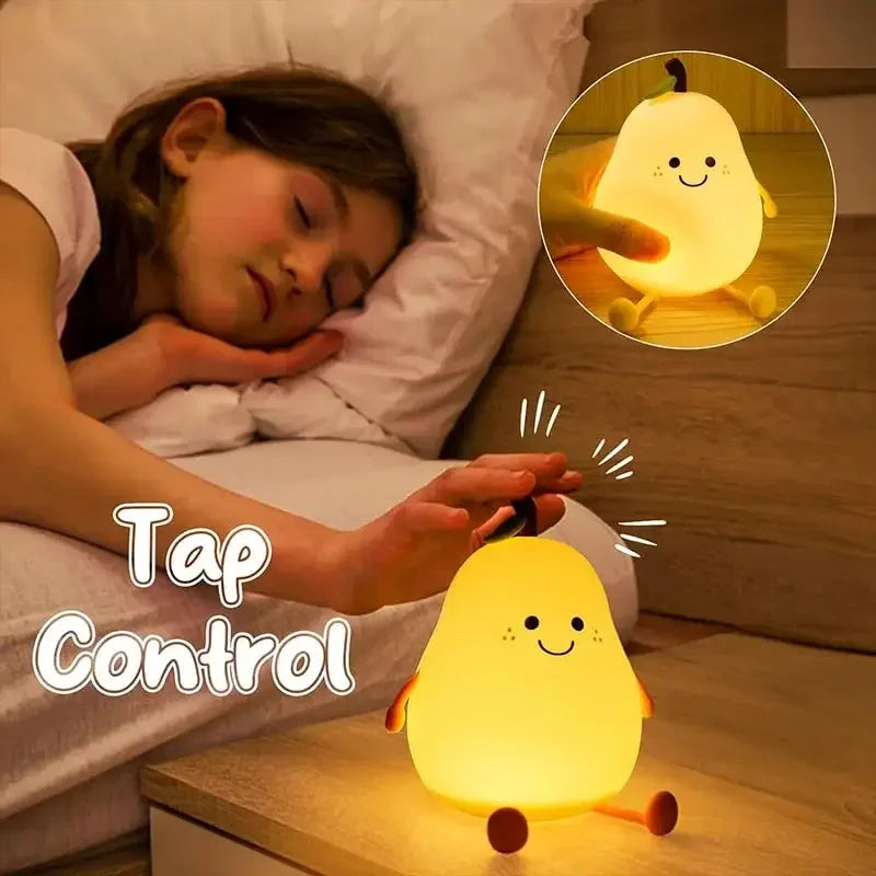 Soft Silicone Night Light - USB Rechargeable Touch Control 3-Level Dimmable Bedside Lamp for Nursery, Kids, Babies & Gift Decor